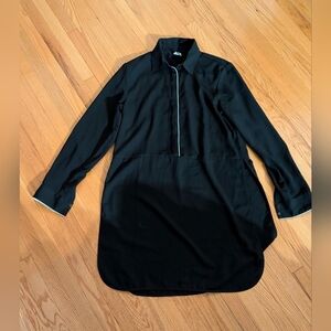 Tristan Elegant Black Shirt Dress